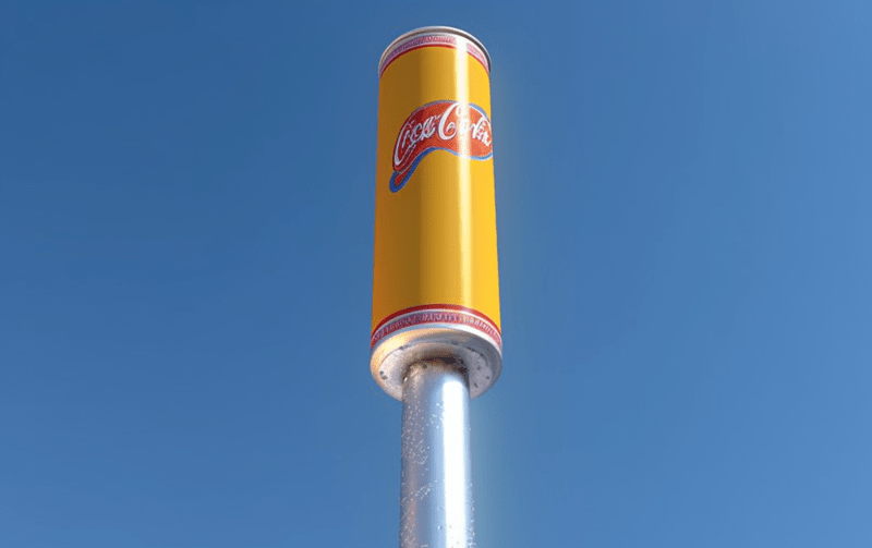 beersbee can of beer on pole